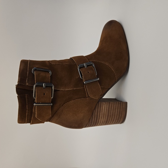 Vince Camuto Simlee Buckle Bootie Whiskey Brown - Picture 1 of 7